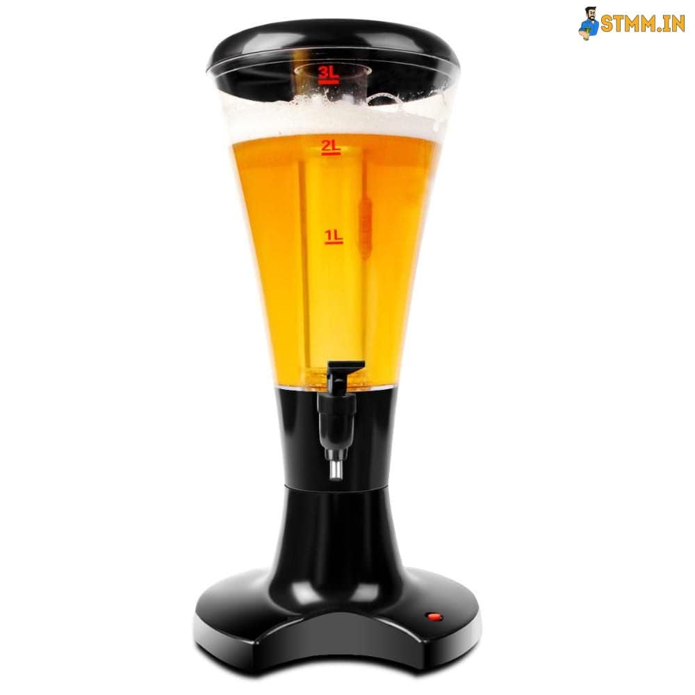 Superb 3 Litre Beer Tower Dispenser With Light And Ice Tube