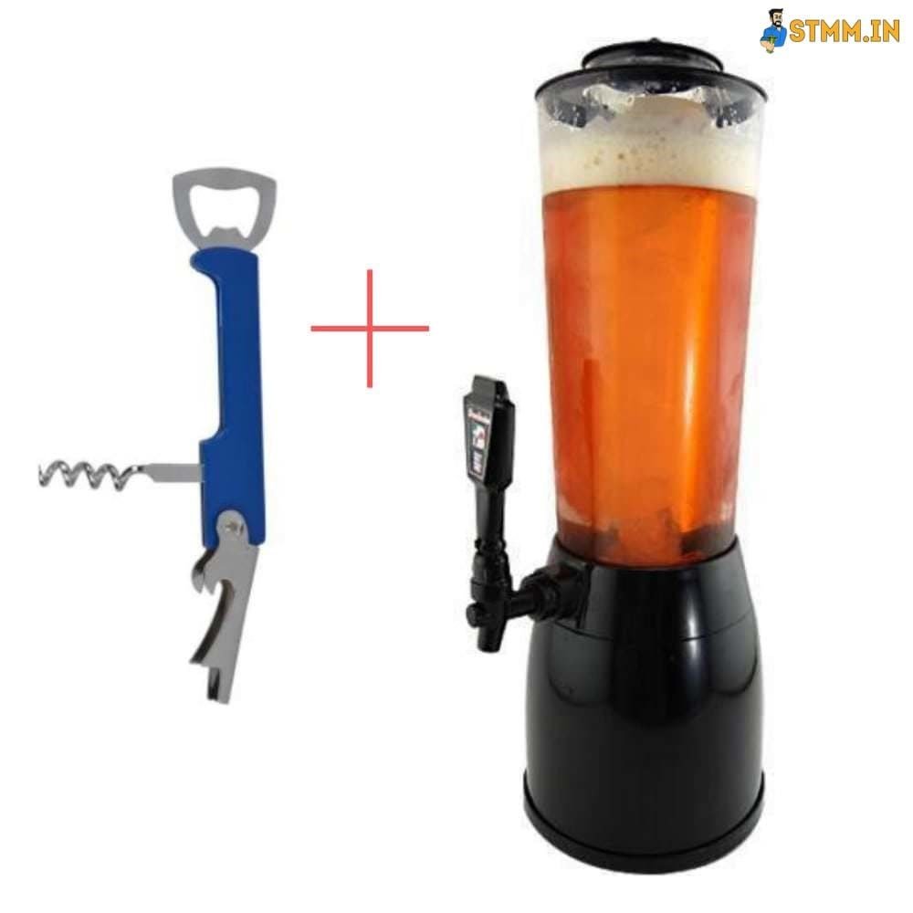 Jazz 2.5 Litre Beer Tower Dispenser With Light And Ice Tube 1