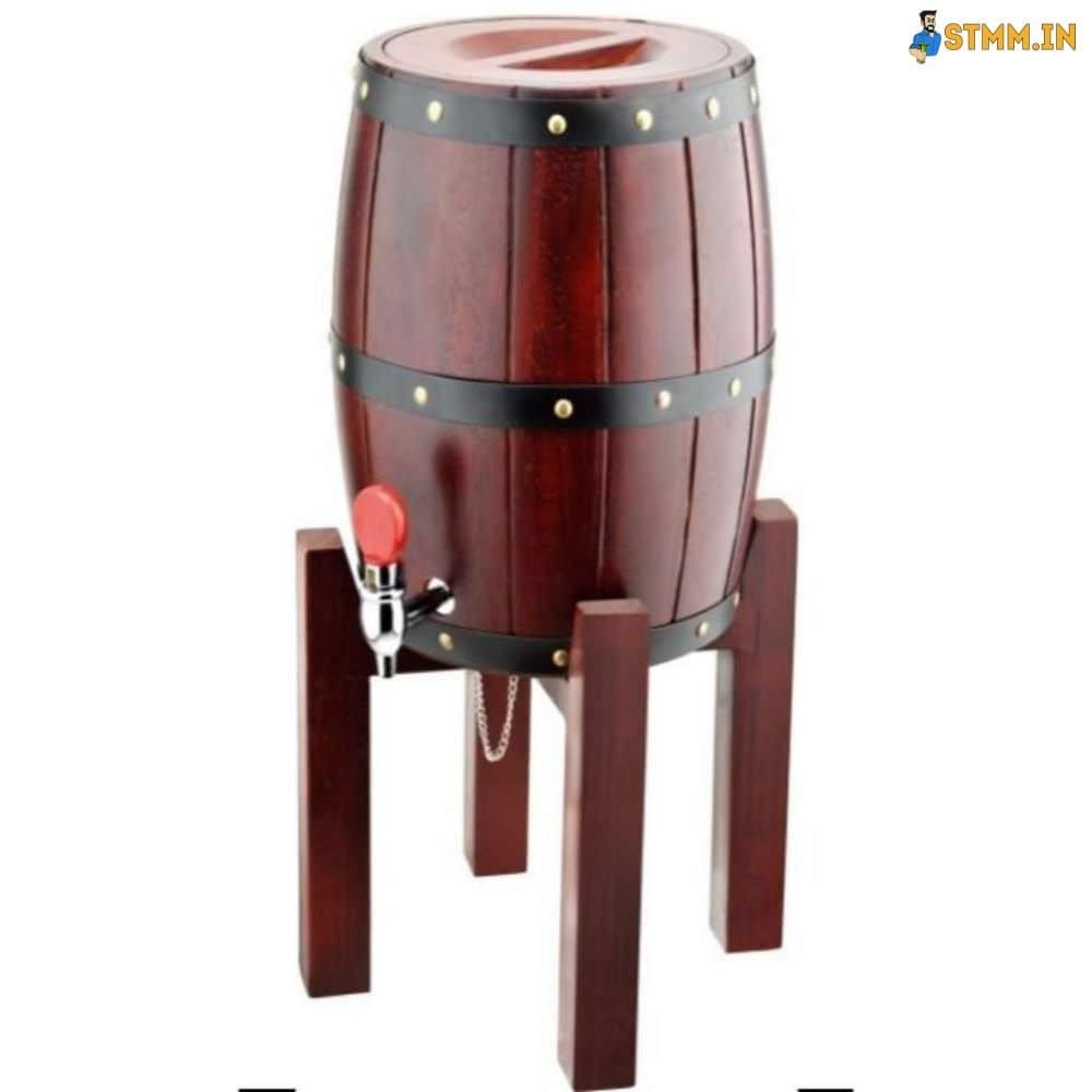 Wooden Barrel Stainless Steel 304 Drink Dispenser 2