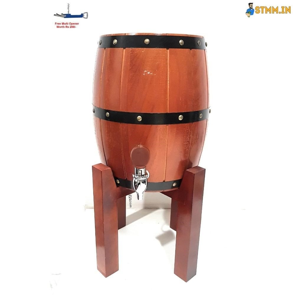 Wooden Barrel Stainless Steel 304 Drink Dispenser 1