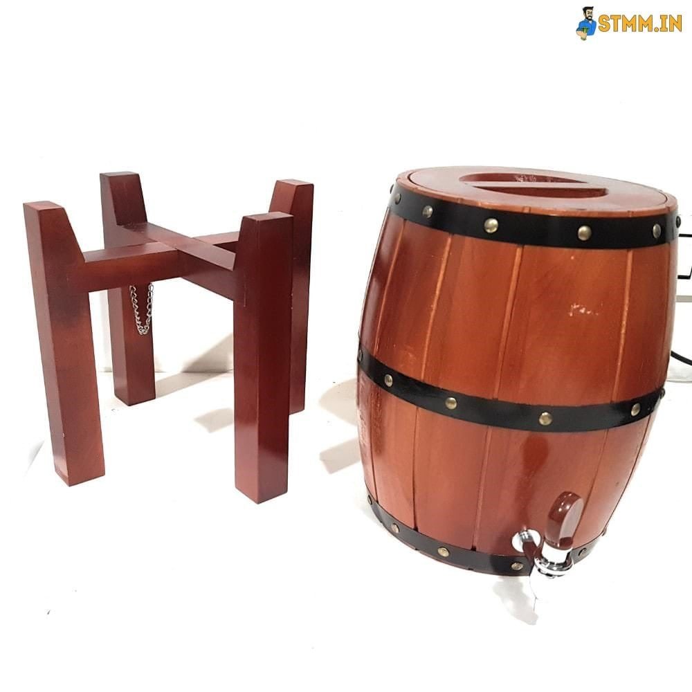 Wooden Barrel Stainless Steel 304 Drink Dispenser 5
