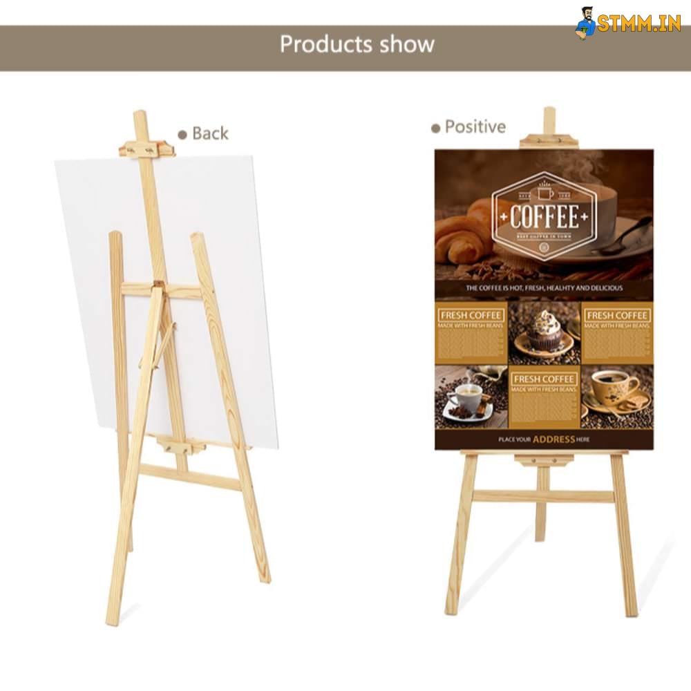 Qatalitic 5 FEET Premium Artist Wooden Easel Stand with Height Adjustment  for Canvas Painting at Rs 1589/piece, Wooden Easel in Mumbai