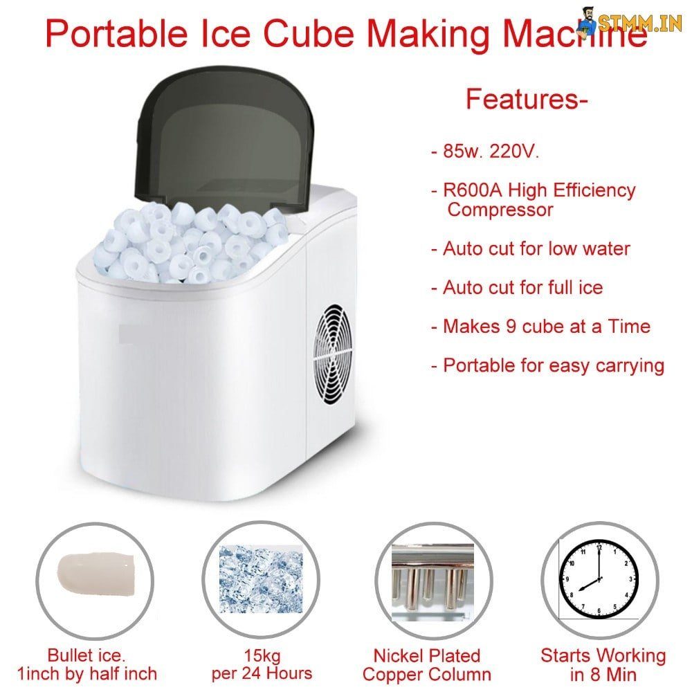 Portable ice cube making machine