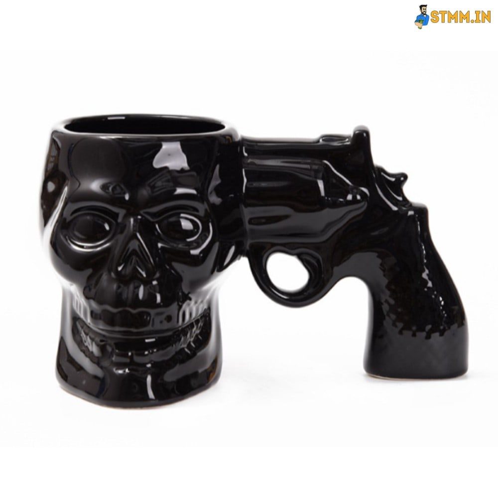 mug with gun handle