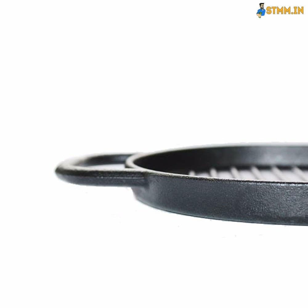 Big Size Cast Iron Sizzler Plater with Wooden Base 16 x 37 cm 1